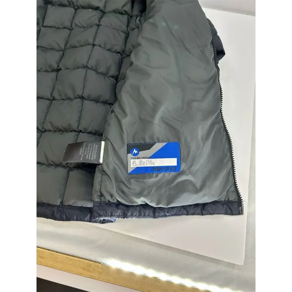 Marmot Kids Unisex Medium Black Down Puffer Jacket Winter Warm READ - Picture 7 of 13